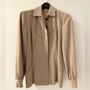 Taupe Long Trench Coat